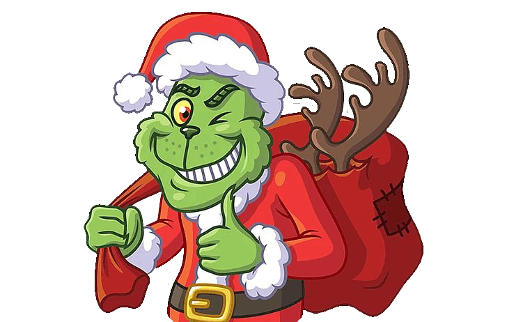 Mr. Grinch Png Transparent Image (chocolate, white, gray, maroon, silver)