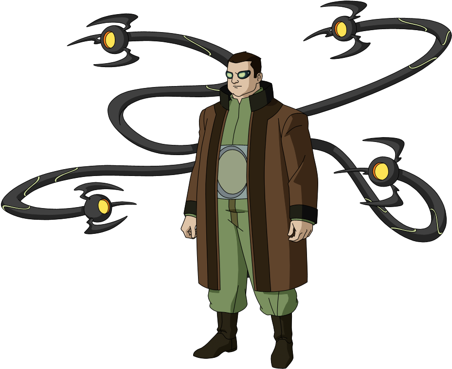 Dr. Otto Octavius Transparent Png (black, olive)