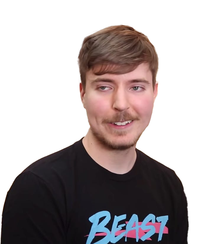 Mrbeast Png File (white, black)