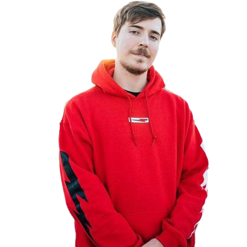 Mrbeast Png (red, white)