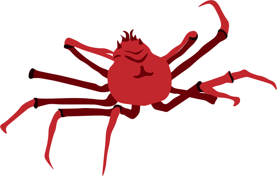 Crab Spiders Png (chocolate, white, maroon)