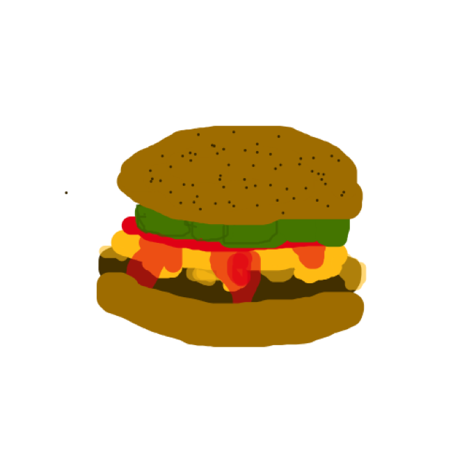 Krabby Patty Background Png (olive, black)