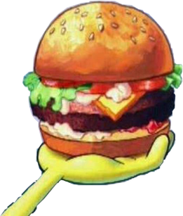 Krabby Patty Png Transparent Image (gray, chocolate, black, gold)