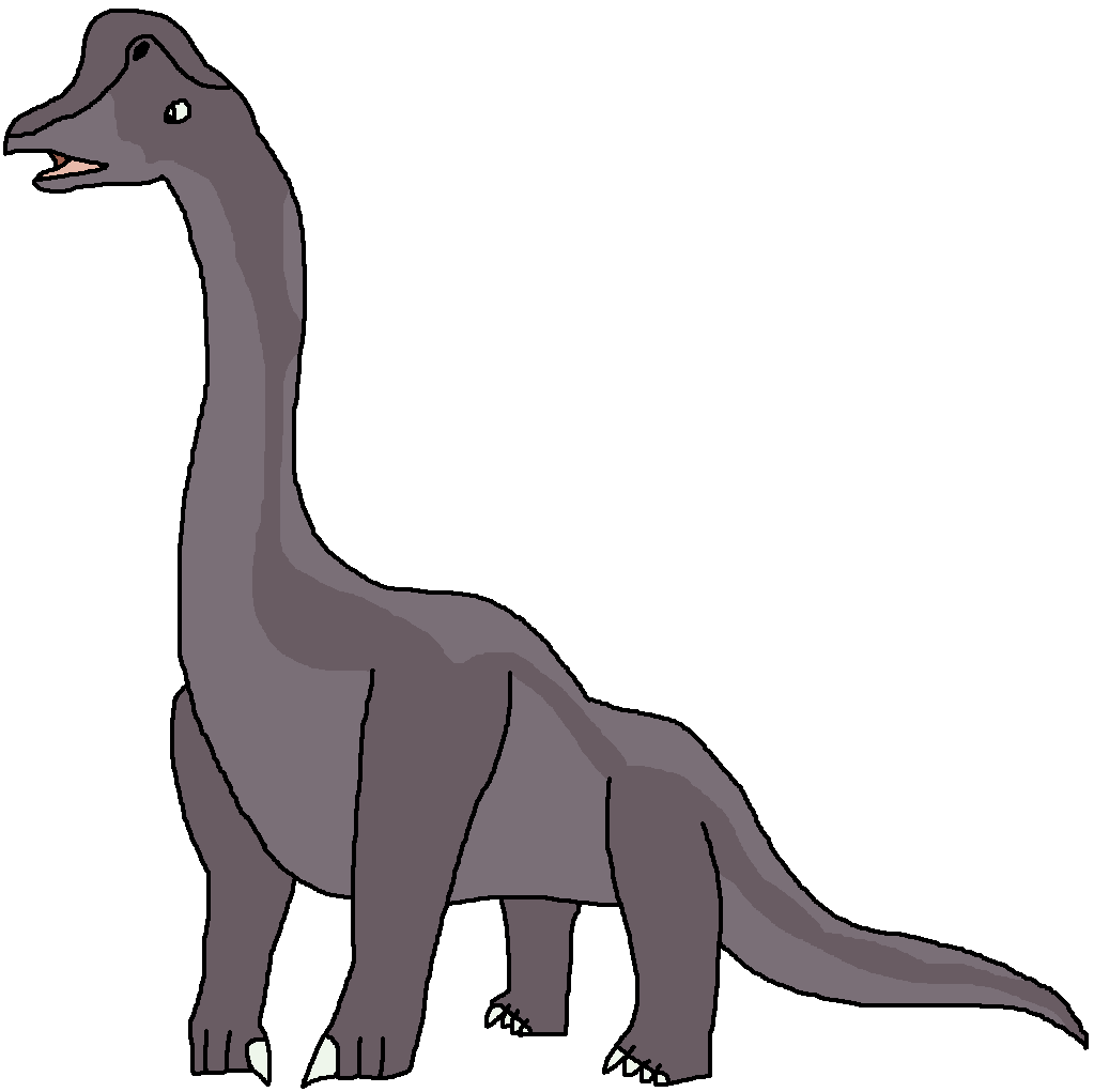 Brachiosaurus Png File (black, gray)