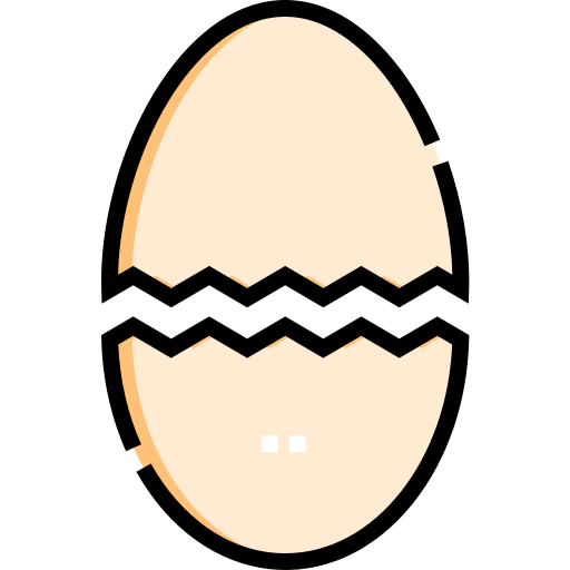 Cracked Easter Egg Png File (beige, black)