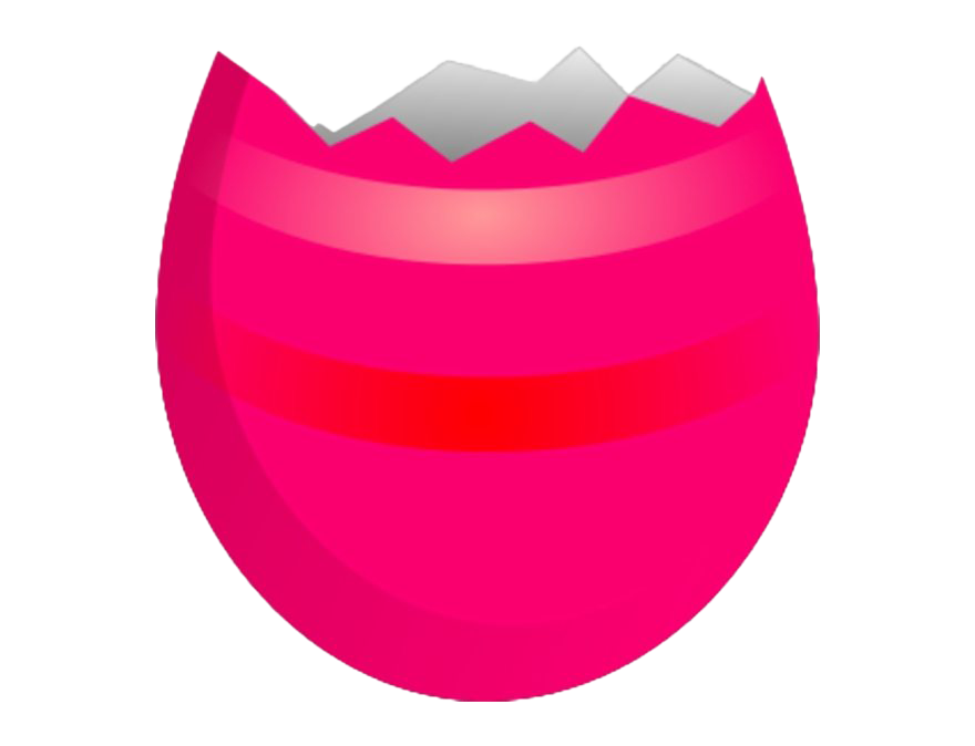 Cracked Easter Egg Png Image (white, red)