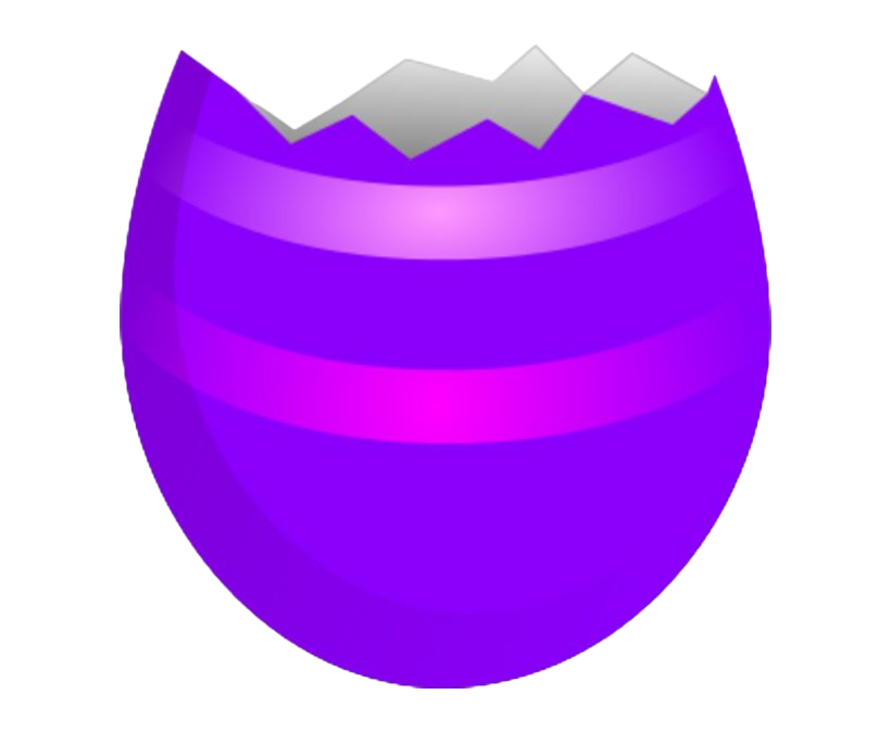 Cracked Easter Egg Transparent Png (purple, white, purplish red)