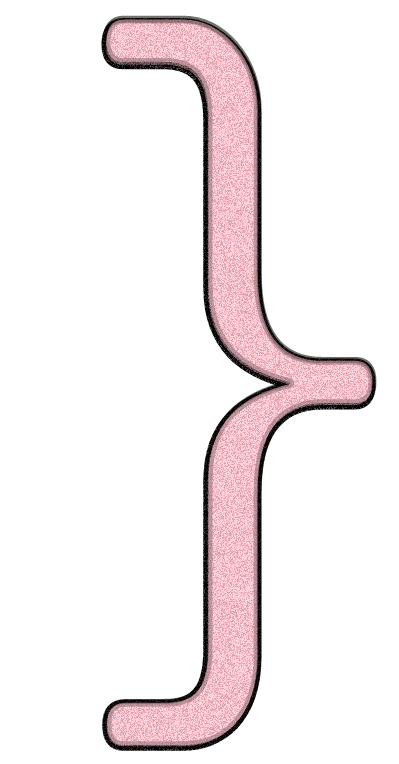 Brackets Png Photo (pink, black)