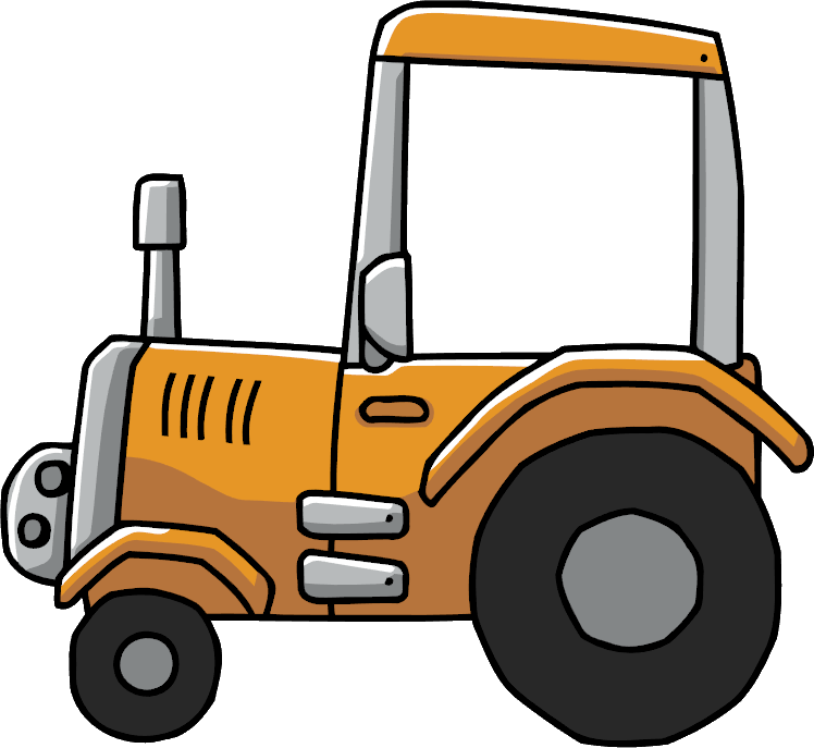 Tractor Png Transparent Picture (black, gray, chocolate, white, orange)