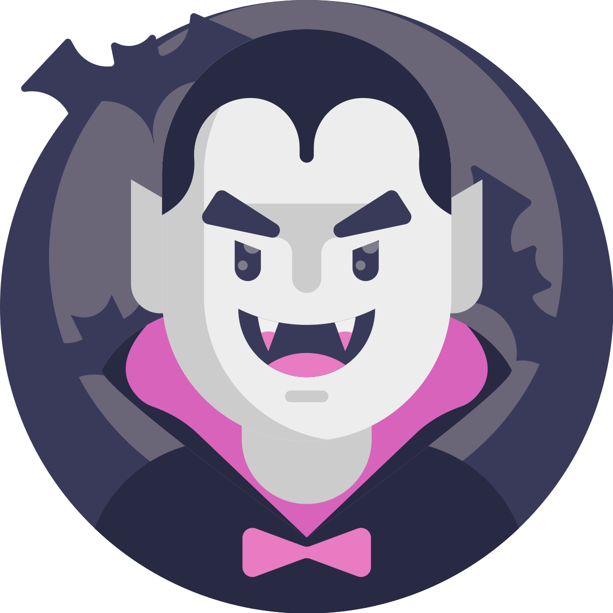 Dracula Png Image (indigo, gray, black, lavender, silver)