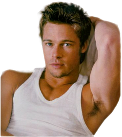 Brad Pitt Png File (black, silver)