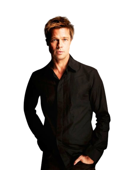 Brad Pitt Png Image (black)