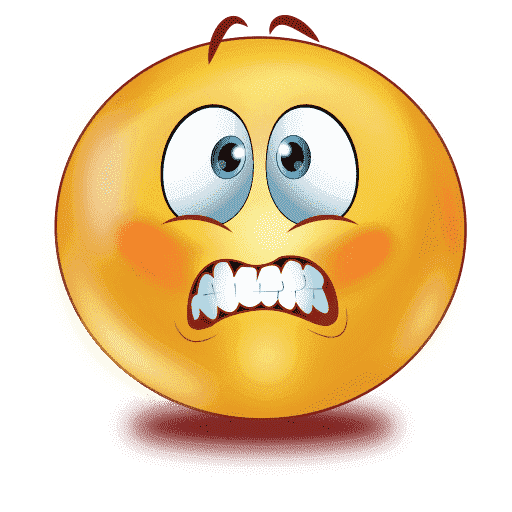 Gradient Scared Emoji Png Clipart (chocolate, orange, maroon, gray, white)