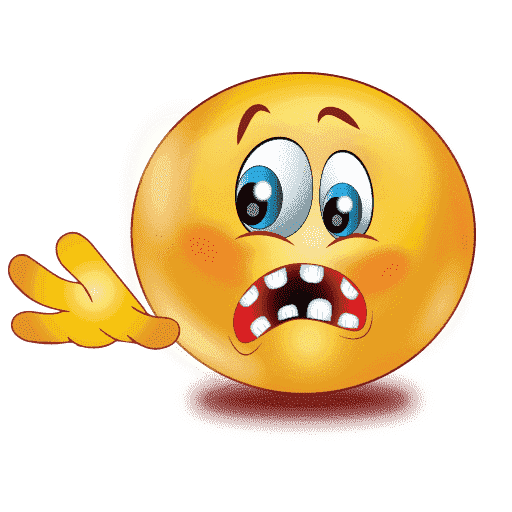 Gradient Scared Emoji Transparent Png (orange, chocolate, white, gray, gold)