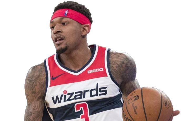 Bradley Beal Png Photos (white, lavender)