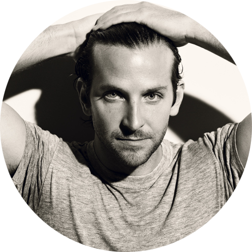 Bradley Cooper Png File (black, white, silver)