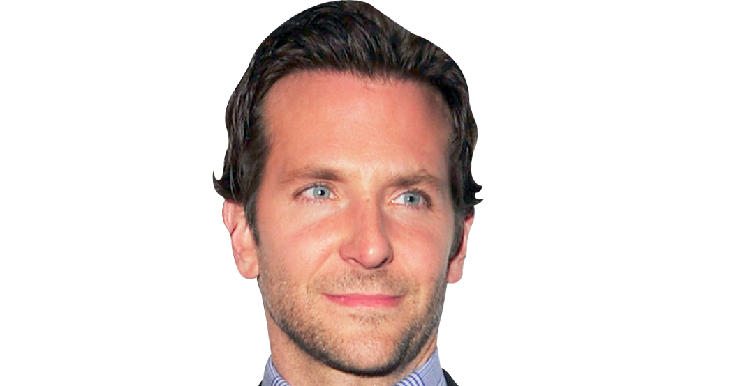 Bradley Cooper (indigo, gray, white, black, salmon)