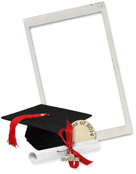 Graduation Frame Png Image (black)