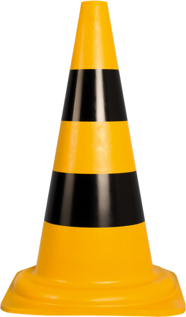 Traffic Cone Transparent Isolated Images Png (black, orange)