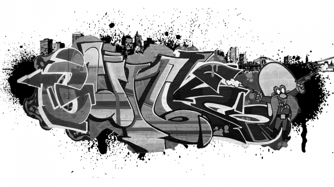 Graffiti Art Png Isolated File (indigo, black, gray)