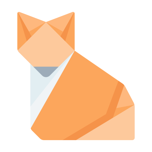 Craft Fox Origami Paper Creative Icon Free Transparent Png Icon Download (lavender, salmon, black, pink)