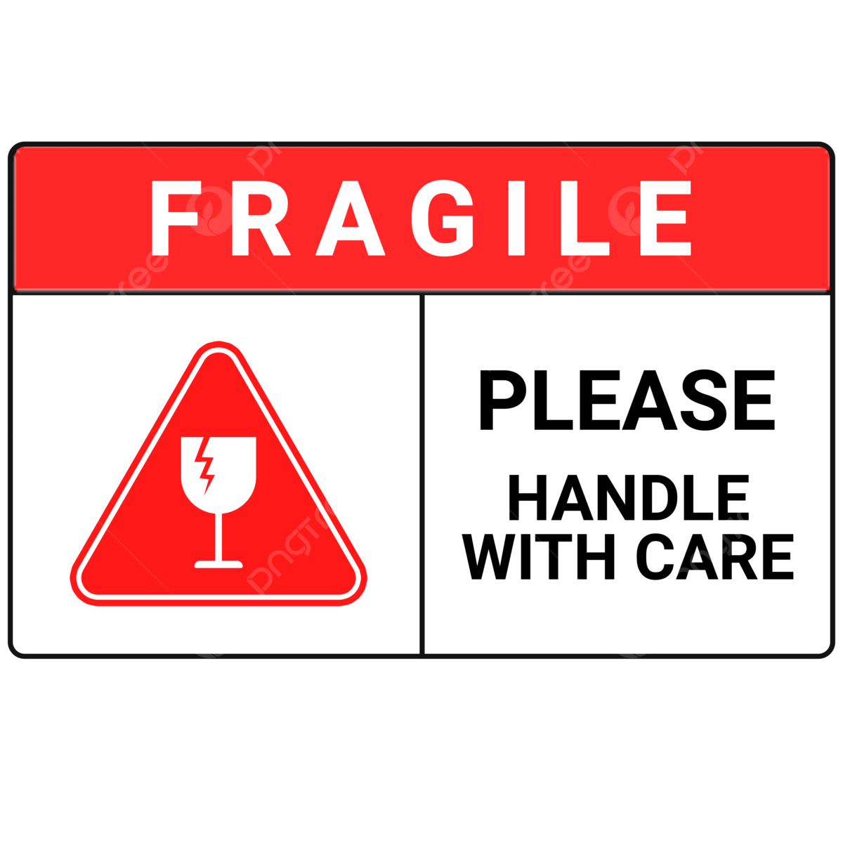 Fragile Png Photo (white, red, gray, lavender, black)