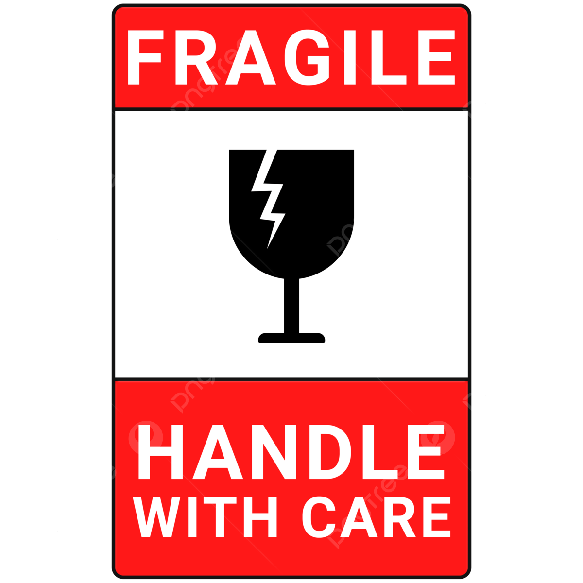 Fragile Png Picture (black, red, maroon, white)