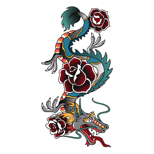 Dragon Tattoo Png Clipart (black)