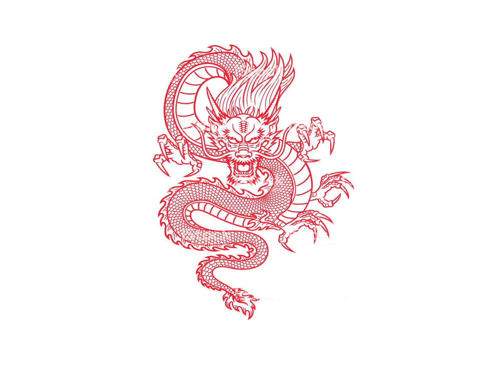 Dragon Tattoo Png Free Image (black, pink)