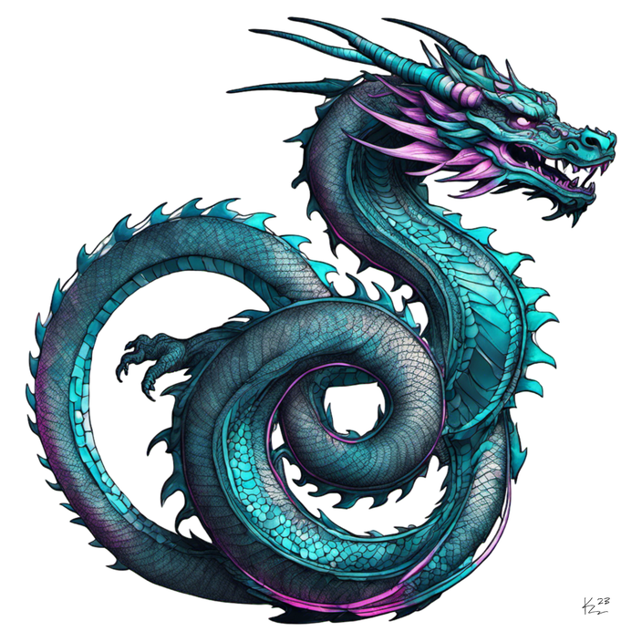 Dragon Tattoo Png Image (black)