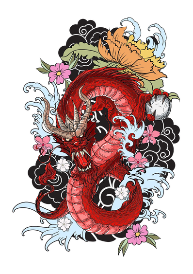 Dragon Tattoo Png Images Hd (black)