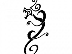 Dragon Tattoo Png Picture 300X225 (black)