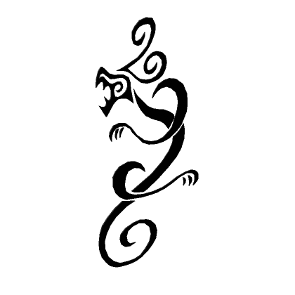 Dragon Tattoo Png Picture (black)