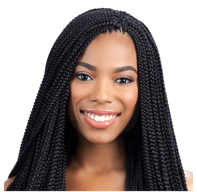 Braids Hairstyle Png Transparent Image (black)