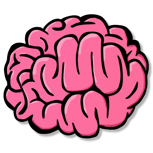 Brain Cartoon Png Image (salmon, black)