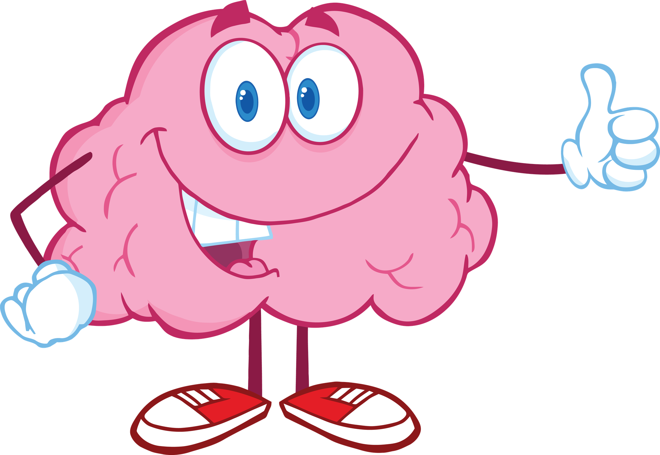 Brain Cartoon Png Photo (white, pink, black)