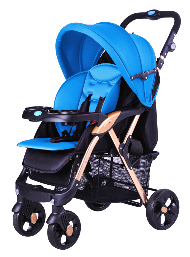 Pram Baby Png File (greenish blue, black)