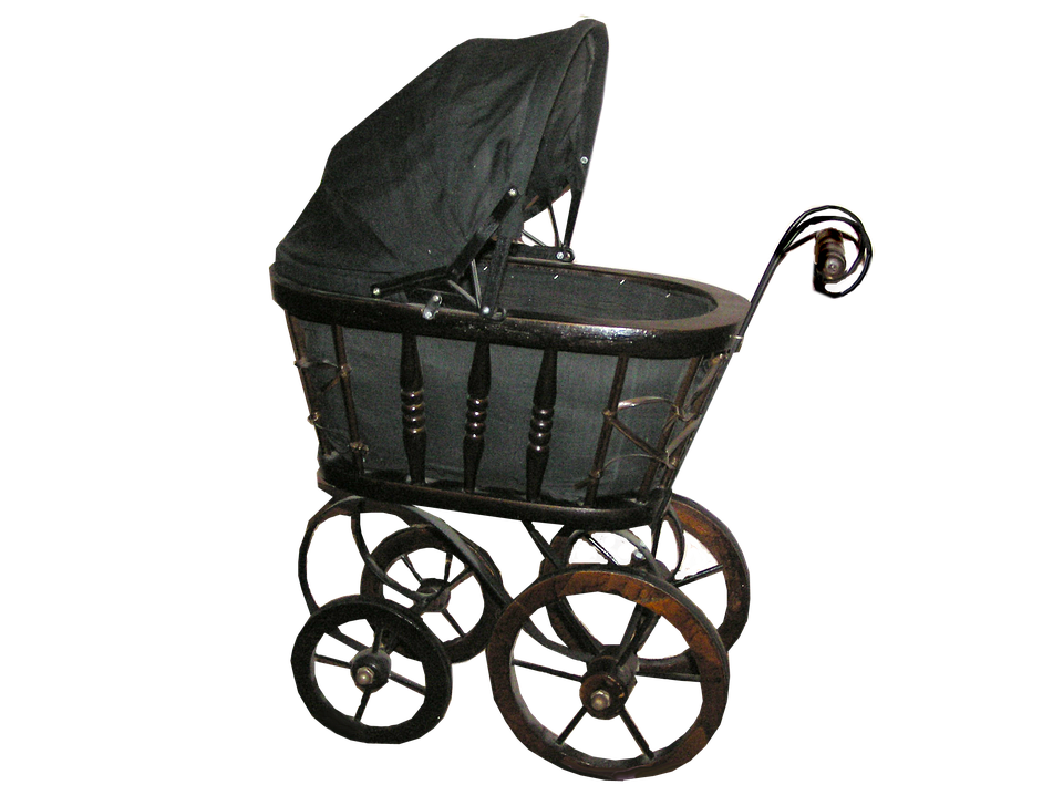 Pram Baby Png Photo (black)