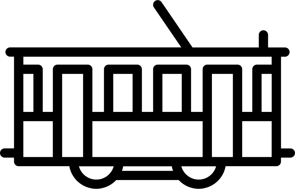 Tram Download Png Isolated Image (black, silver, lavender, white)