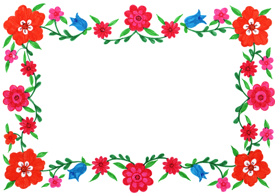 Frame Flower Png Hd Isolated (black)