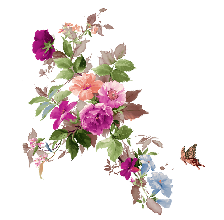 Frame Flower Png Image (black)