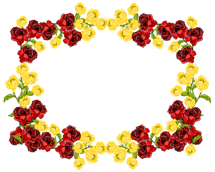 Frame Flower Png Photo (black, maroon, gold)