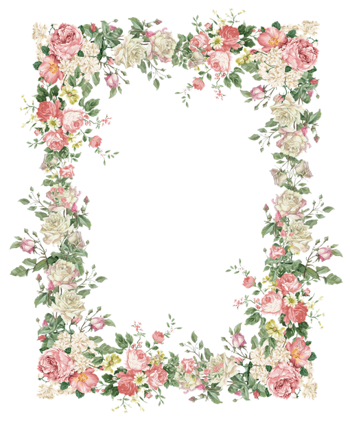 Frame Flower Png Picture (black)