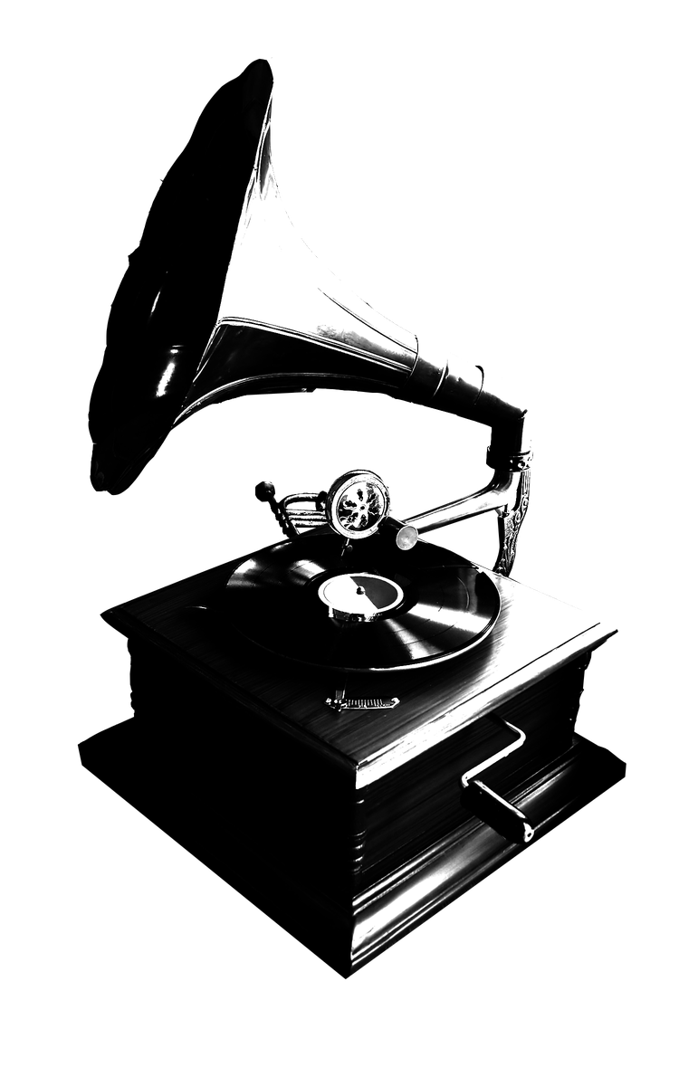 Gramophone Png Photos (black, white)