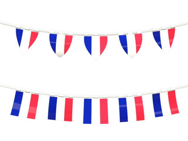 France Flag Png Image (black, white)