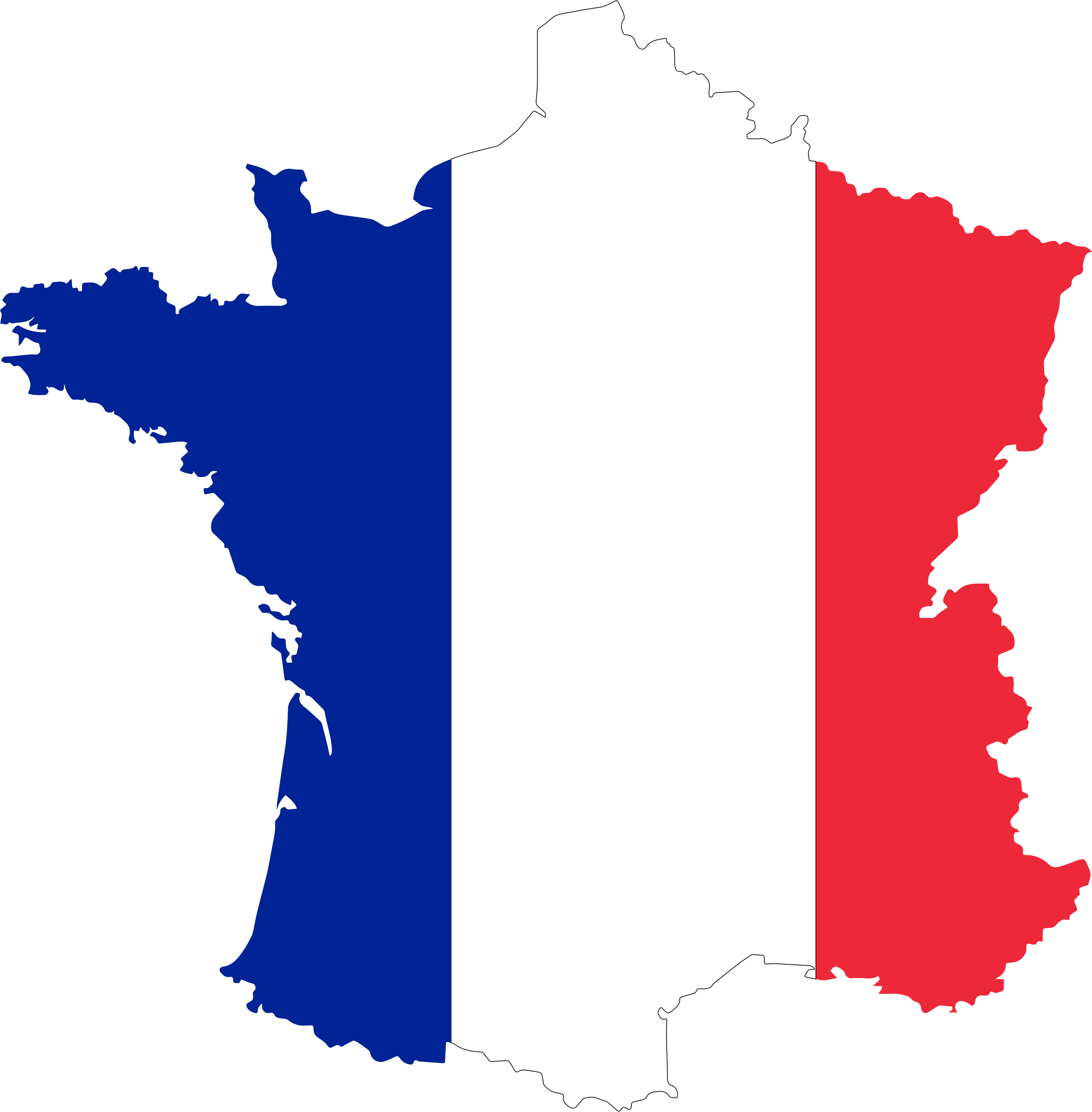 France Map Png Transparent Image (navy, white, red, gray, black)