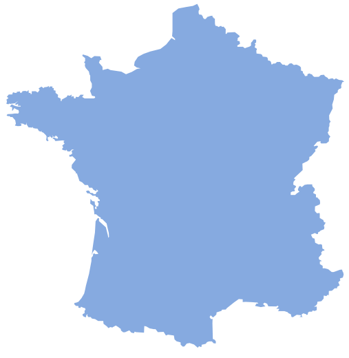 France Map Region Png File (black, silver)