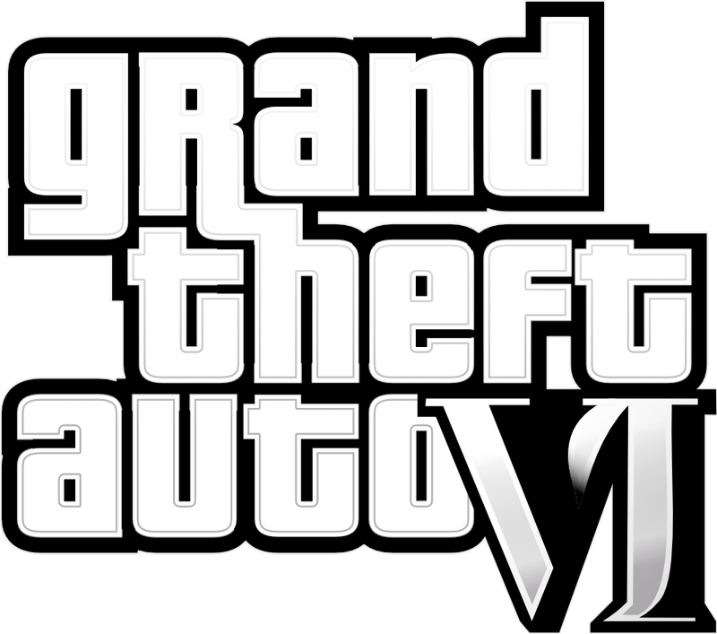 Grand Theft Auto 6 Logo Png Images (indigo, black, white, silver)