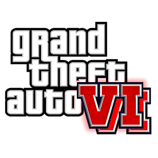 Grand Theft Auto 6 Logo Png Photos (black, red, maroon, white)