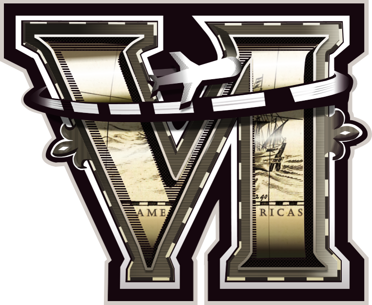 Grand Theft Auto 6 Logo Png Pic (black, silver, white)